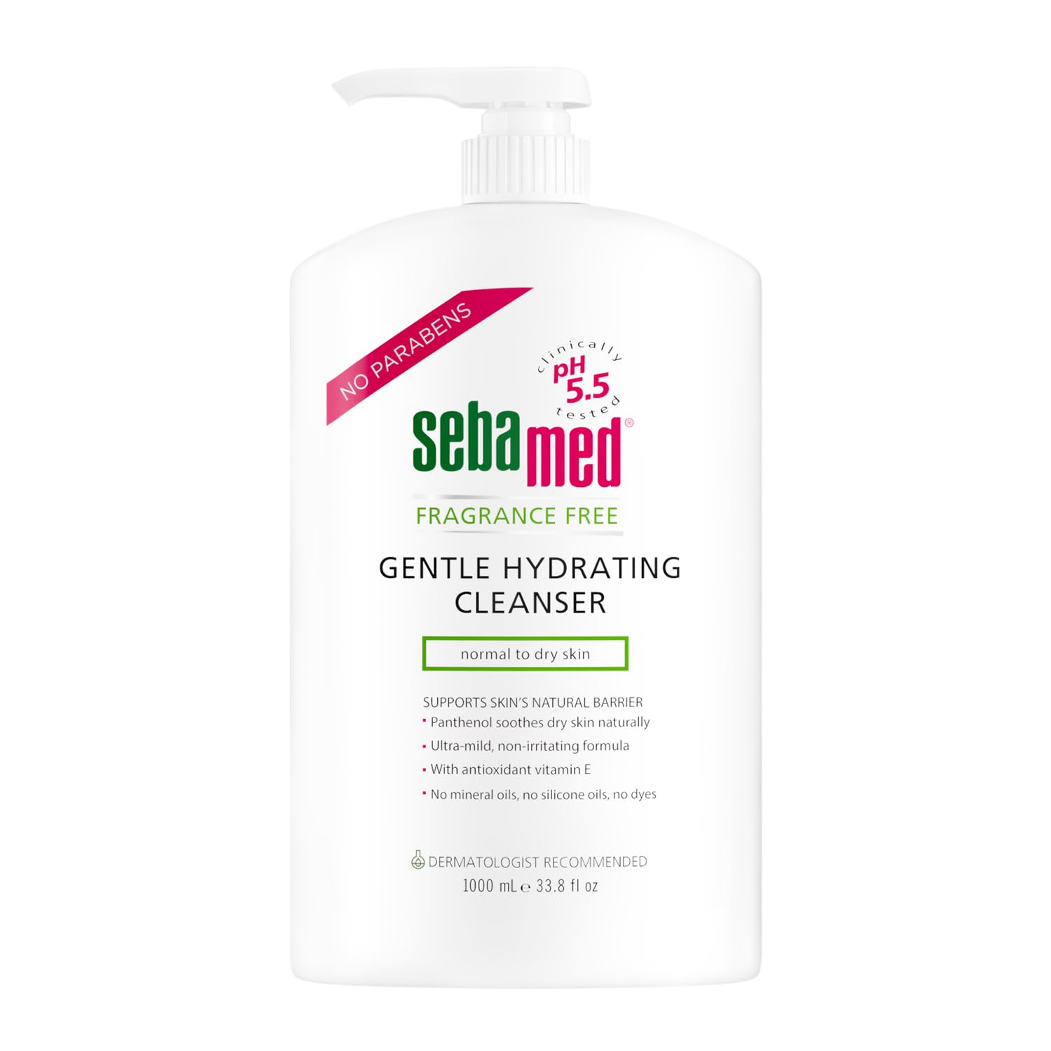 SEBAMED Fragrance-Free Gentle Face and Body Hydrating Cleanser pH 5.5 Dermatologist Recommended Ultra Mild Formula for Normal To Dry Sensitive Skin