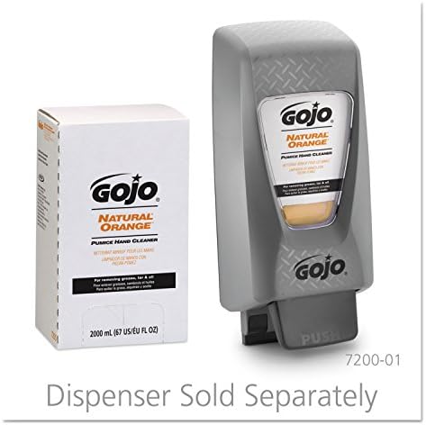 GOJO 7255-04 Natural Orange Pumice Hand Cleaner 2000 mL, (Case of 4)