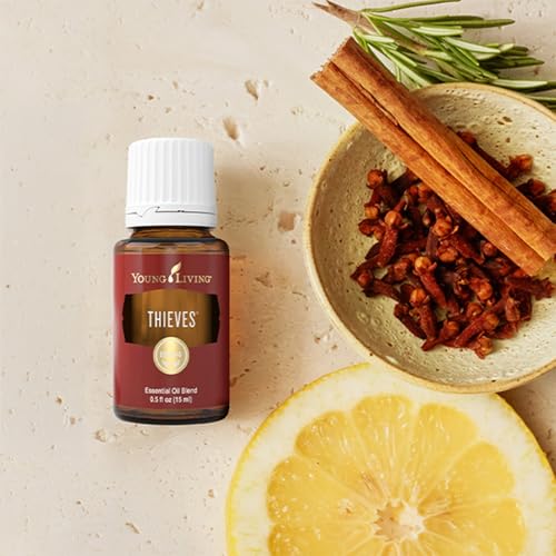 Young Living Thieves Essential Oil Blend 15ml | Natural Aromatherapy Oil for Diffuser & Topical Use with Clove