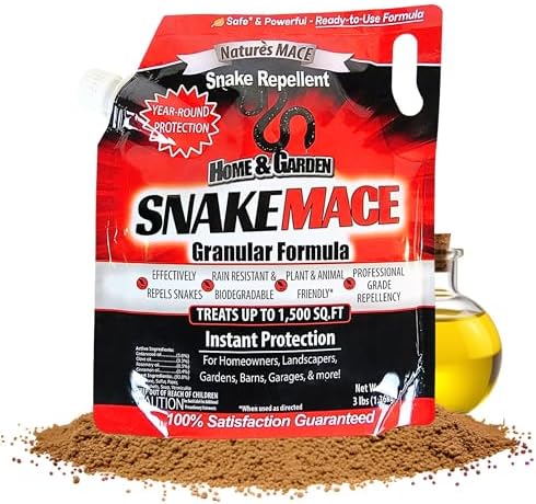 Nature's MACE Snake Mace Snake Repellent 48 oz Granules | Snake Repellent Granules for Yard, Outdoor Use, Keep Away Reptiles, Home, Garden, Granular Deterrent, Plant Friendly.