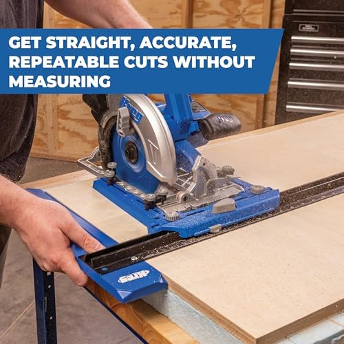 Kreg KMA2685 Rip-Cut Circular Saw Guide - Cutting Tool - Guide is Best for Regular (Side-Blade) Circular Saw - Ensure Compatibility Before Use - Woodworking Tools for Home Improvement