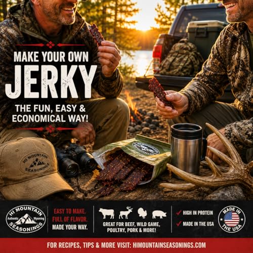 Hi Mountain PEPPERONI BLEND Jerky Seasoning and Cure Kit | Beef & Venison | Classic pepperoni flavor, perfect jerky seasoning for deer, elk