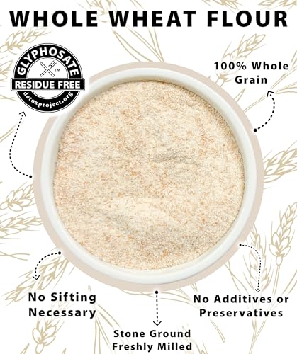 Palouse Brand Certified Glyphosate Residue Free Whole Wheat Flour | 9 LBS | Non-GMO | Unbleached | Stone Ground | Certified Kosher Parve | USA Grown