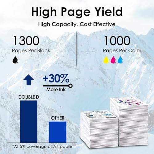 DOUBLE D 934 and 935 Ink Cartridges Compatible Replacement for HP 934XL 935XL High Yield for HP Officejet Pro 6830 6230 6835 6812 6815 6820 6220