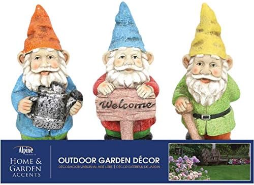 Alpine Cement Assorted 10 in. Colorful Statue