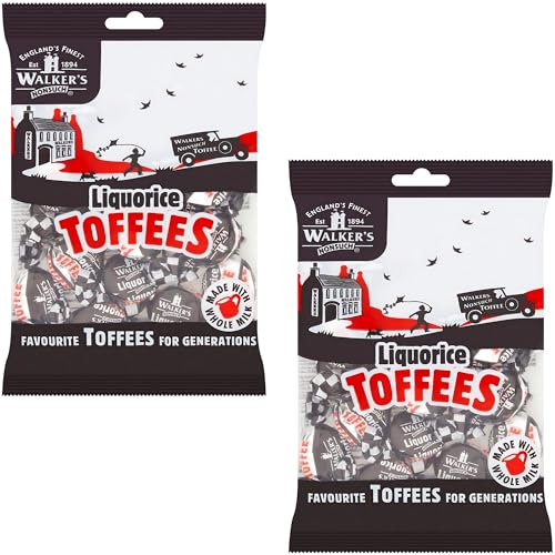 Walkers' Nonsuch Liquorice Toffees | with Condensed Milk & Black Treacle | Imported from the UK | Traditional British Candy | Old Fashioned Licorice