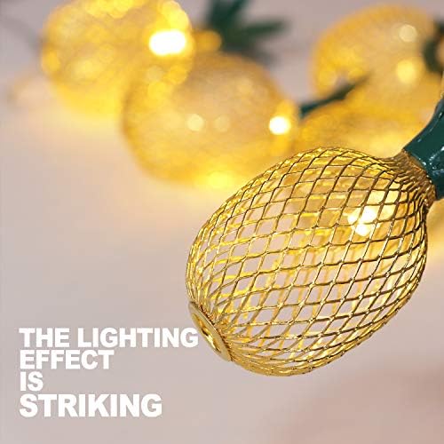Betus 6.5 Ft 10 LEDs Pineapple Fairy String Light - Decor Gifts Battery Operated for DIY Christmas Tropical Theme Party Festival Wedding Home Party