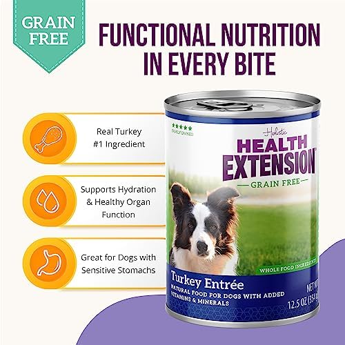 Health Extension Lamb Entrée Wet Dog Food, 12.5 oz – Protein-Rich Recipe, Hydration Support, Ideal for Sensitive Stomachs (Case of 12 Cans)