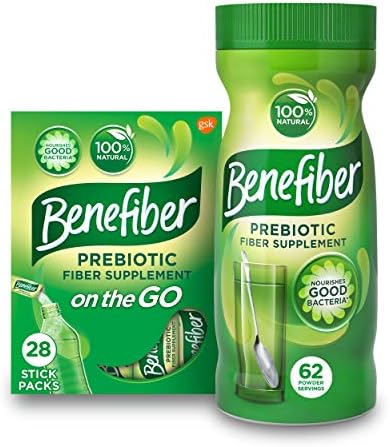 Benefiber Daily Prebiotic Dietary Fiber Supplement Powder Stick Packs, 28 Sticks
