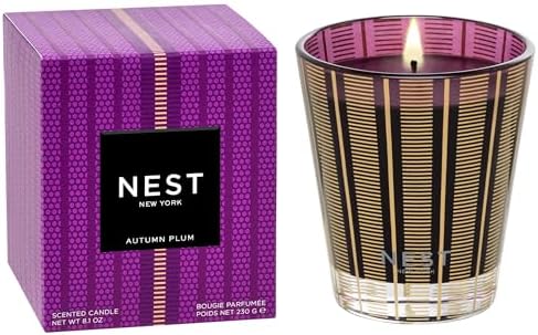 NEST New York Scented Classic Candle, Pumpkin Chai - 8.1 oz - Up to 60-Hour Burn Time - Reusable Glass Vessel