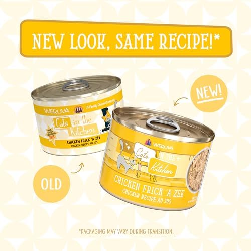 Weruva Cats in the Kitchen, Chicken Frick 'A Zee with Chicken Au Jus Cat Food, 6oz Can (Pack of 24)