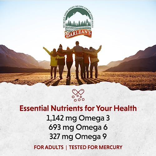 Barlean's Total Omega 3 6 9 Orange Crème Liquid Fish Oil Supplement with Borage and Flaxseed Oil, 2,400 mg of Omegas EPA and DHA Plus GLA for Joint and Heart Health, 8 oz | Fish, borage & flax oils, EPA DHA ALA GLA omegas, Burpless, Non-GMO, Gluten-free,…