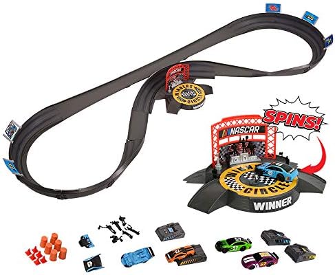 Slot Car Race Track Sets | NASCAR Crash Circuit Short Track | 2 Electric Powered Cars with Flash Chargers | Race Tracks for Kids Ages 4-8 | Car