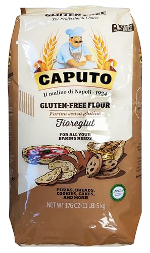 Antimo Caputo Gluten Free Pizza Flour 11 Lb Bulk - All Natural Multi Purpose Flour & Starch Blend for Baking Pizza, Bread, & Pasta