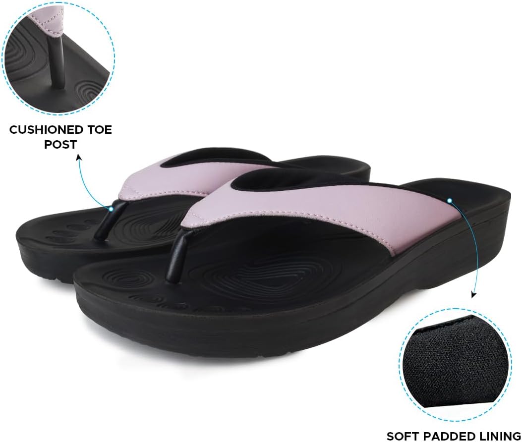 AEROTHOTIC Comfortable Arch Support Flip Flops for Women Orthotic Sandals