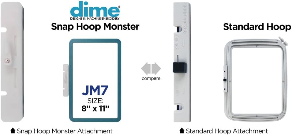 Snap Hoop Monster for Janome® (8" x 11") | Magnetic Embroidery Hoop for Machine Embroidery