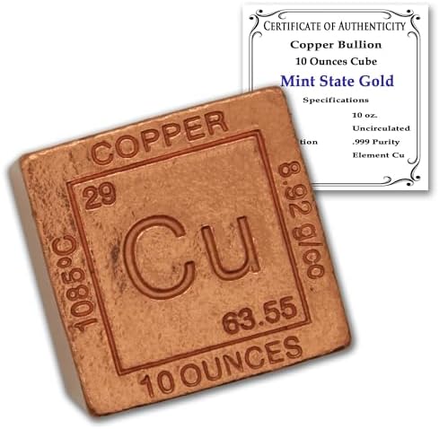 1 lb Copper Bar (Flat Style) .999 Pure Paperweight | Element Design with Certificate of Authenticity
