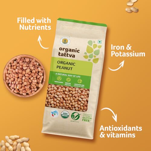 Organic Groundnuts/Peanuts, 500 Grms Certified By USDA