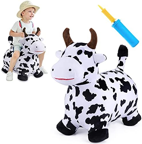 Bouncy Pals Toddler Horse Hopper Toy, Kids Outdoor Ride Bounce Farm Animal | Inflatable Bouncing Hopping Toy, Indoor Baby Plush Bouncer Horse, Birthday Gift for 18 Month 2 3 4 Year Old Child Boys Girls