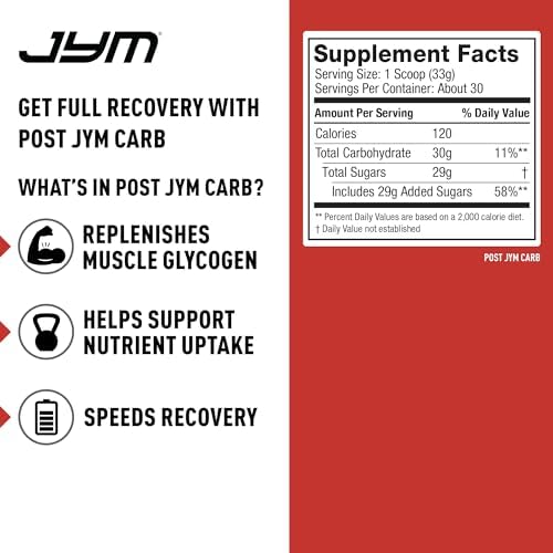 Post JYM Carb Fast Digesting Post Workout Recovery Powder