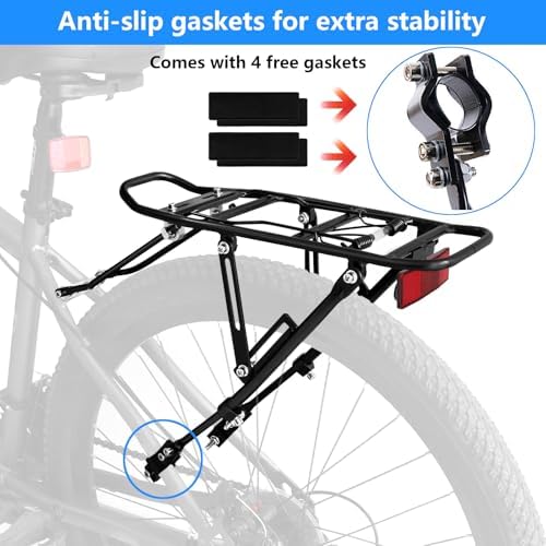 Generies Biking Universal Adjustable Bike High Capacity Cargo Rack Cycling Equipment Stand Footstock Bicycle Luggage Carrier Racks