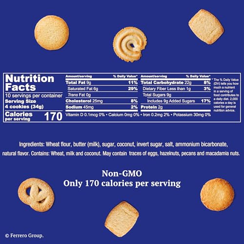 Royal Dansk Butter Cookies, Premium Assorted Cookies Made with Real Butter, Great for Sharing and Hosting, 12 oz