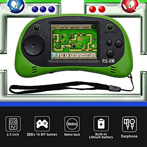 Kids Handheld Portable Video Game Player with 200 Games - 16 Bit 2.5 Inch Screen Mini Retro Electronic Machine for Boys Girls