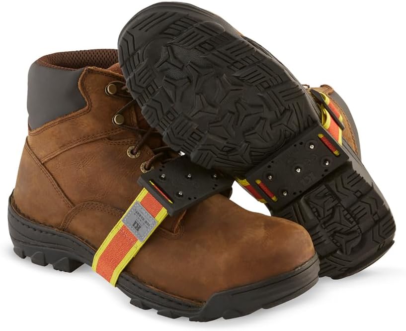 K1 Mid-Sole Ice Cleats for Men & Women - Rotatable Traction Aids For Winter Snow - Hi Vis - Low Profile