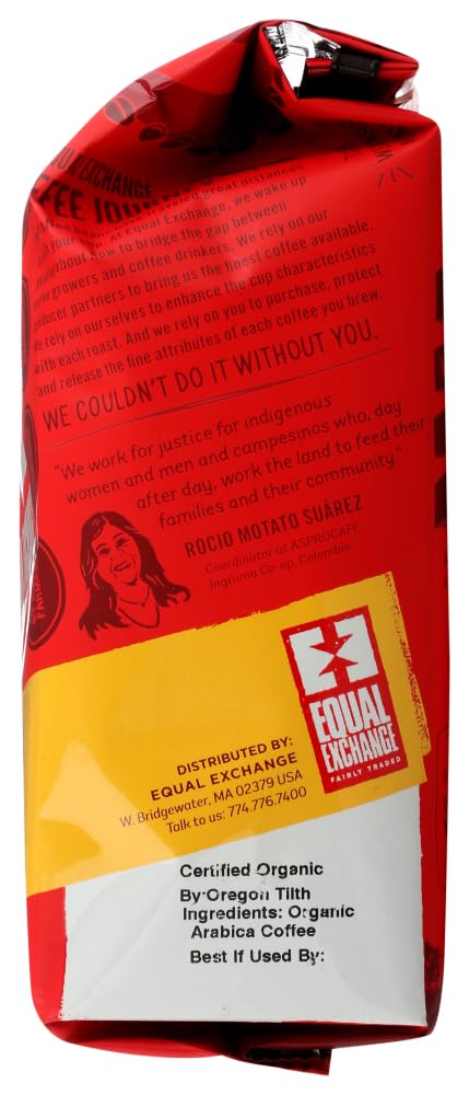 Equal Exchange Organic Coffee, Whole Bean French Roast 10 Oz (Pack of 6)