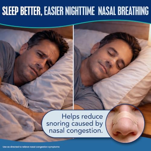 Breathe Right Nasal Strips, Extra Strength, Nasal Congestion, Tan, 44ct | Opens nose and increases nasal airflow