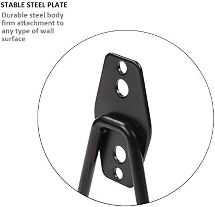 Wall Mount Heavy Duty Double Utility Tools Hooks with Anti-Slip Coating for Garage Storage Organizer Shovels Chair Hose