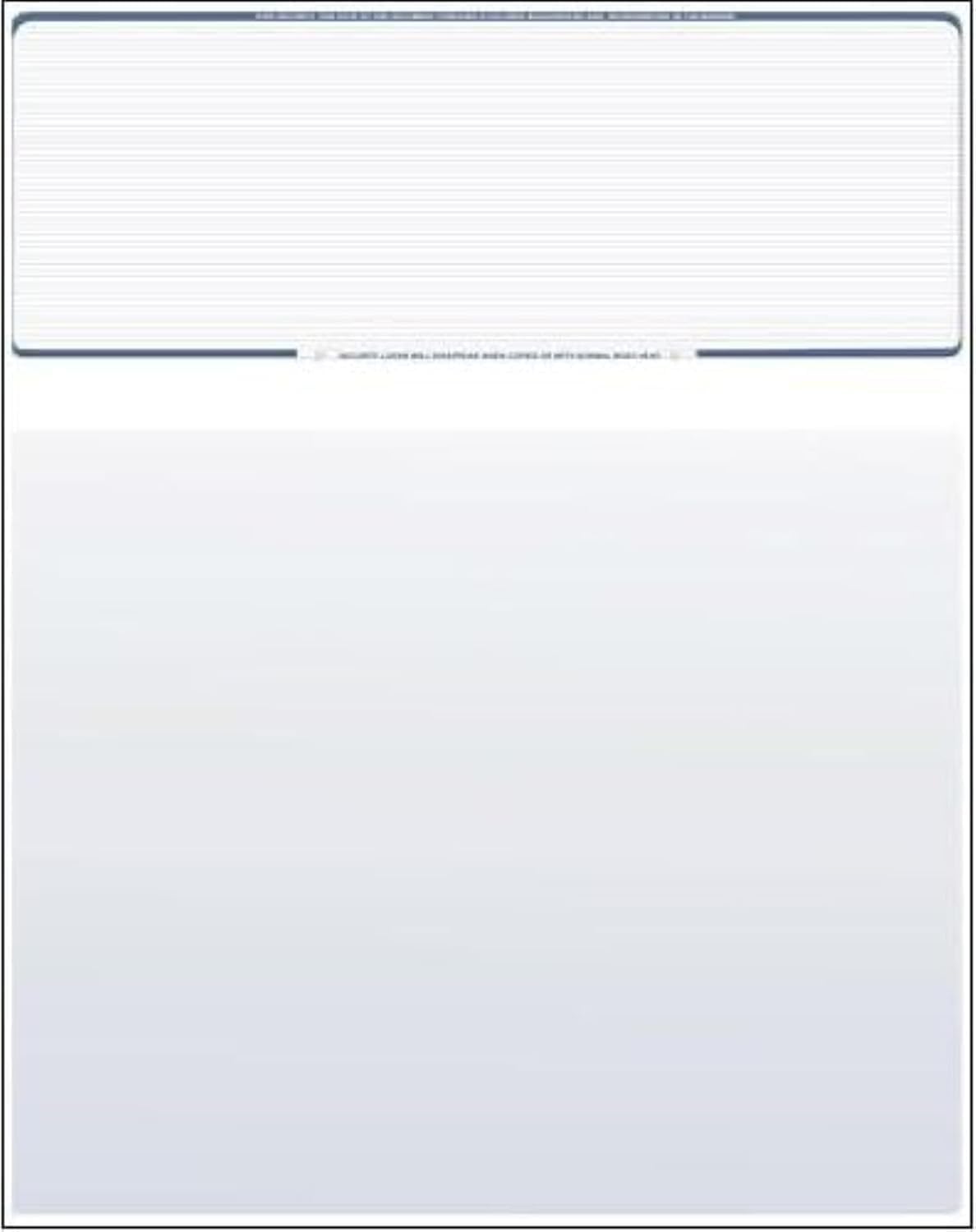 Compuchecks Blank Check Paper 500 Pack, Check on Top, QuickBooks Compatible | Blue Diamond High Security Computer Business Checks, Voucher on Bottom, 8.5x11, Works with Laser & Inkjet Printers, USA Made