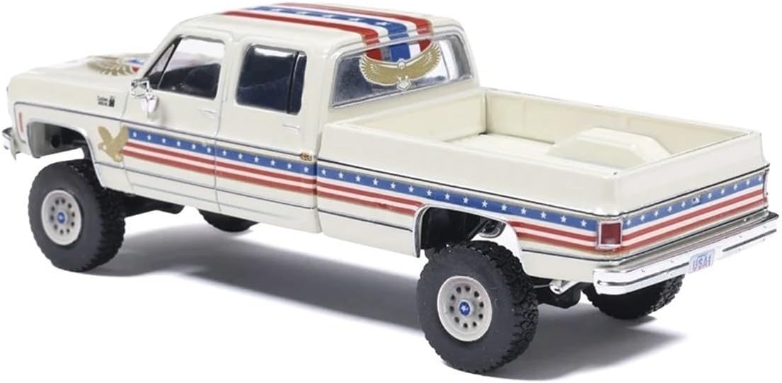 Diecast Compatible with IXO Models 1976 Chevy Custom Deluxe K30 FleetSide Squarebody July 4th Exclusive 1:64 Scale