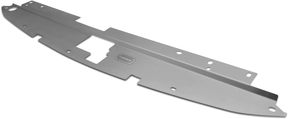NRG Innvations Radiator Support Cover with Vent, Stainless Steel Engine Bay Air Diversion Panel with Logo Plate, For 05-07 Scion TC, NRG-DVP-3051