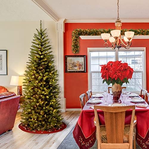 National Tree Company 7.5ft Pre-Lit Downswept Douglas Fir Christmas Tree | 750 Clear Lights, 1,867 Tips, Includes Stand, Artificial, Green