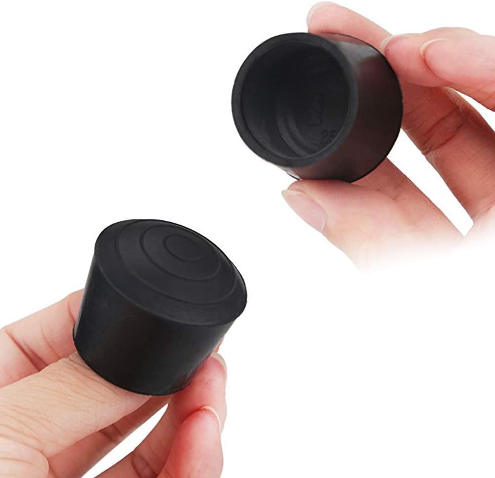 50pcs Chair Leg Cap Tips,Vankcp 7/8 inch Rubber Black Round Anti Slip Caps Chair Legs for Table Folding Chairs (50Pcs)