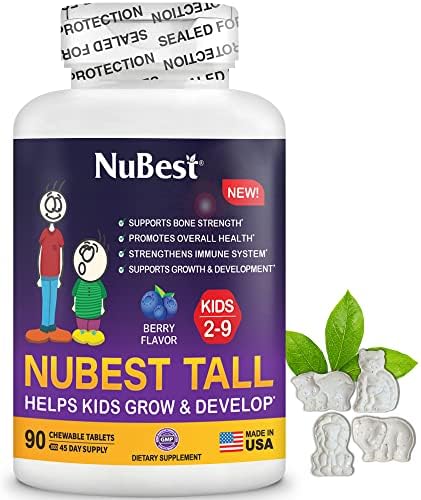 NuBest Bundle Tall 10+ 60 Capsules Tall Kids 90 Chewable Tablets | Height Growth Support for Kids & Teens | Calcium, Vitamins D3 K2