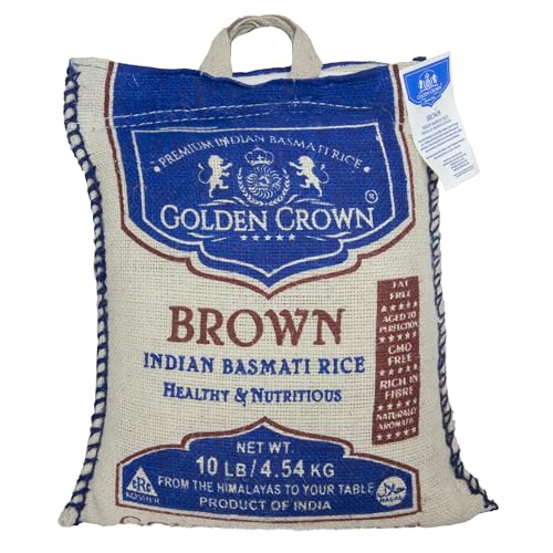 Golden Basmati Rice, 10LB, Gluten Free, Non GMO, Extra Long Grain Rice