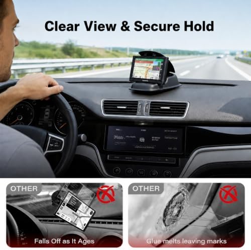 APPS2Car GPS Holder for Car, Weighted Beanbag Dash Mount for Garmin | GPS Dash Mount for Garmin Nuvi, Drive, dēzl & TomTom, Fits 3.5"–6" GPS