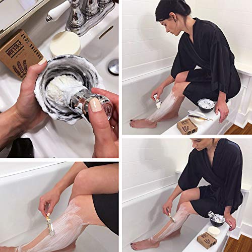 Men’s Soap Company Shaving Soap for Men and Women 4.0 oz Refill Puck Made with Natural Vegan Plant Ingredients. Shea Butter and Vitamin E Create Thick Shave Soap Lather for Skin Protection, Himalaya