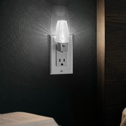 Maxxima LED Plug-in Night Light, Dusk to Dawn Sensor 5000K 5 Lumens, 6 Pack | Auto On/Off, Daylight, Bedroom Bathroom Hallway Senior Living Use