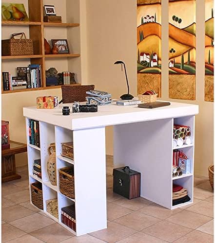 Project Center Desk with Bookcase and 3 Bin Cabinet-Oak