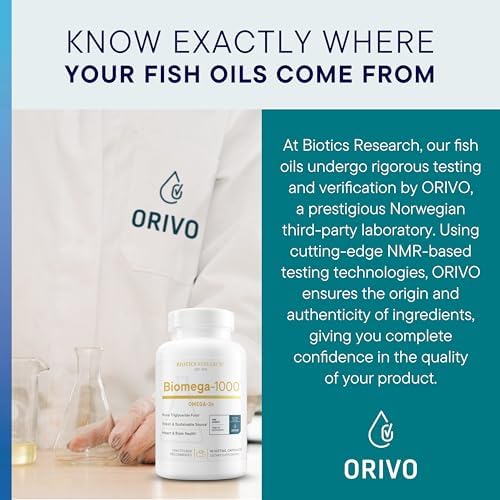 Biotics Research Biomega-1000™ Omega 3 Fish Oil With EPA 529mg / DHA 353mg– Omega-3 Fatty Acids 1000 mg- Highly Concentrated Fish Oil 90 Days