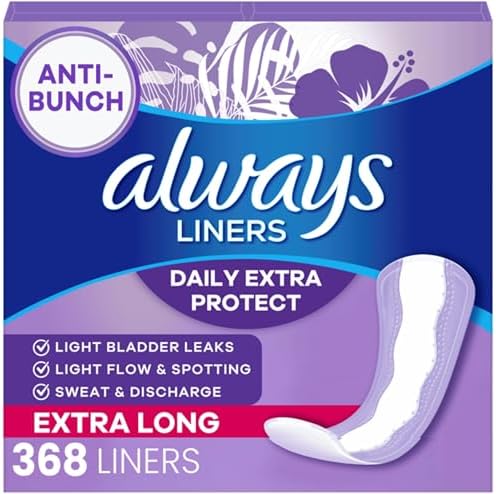 Always Panty Liners for Women Xtra Protection 3-in-1 Daily Liners for Women, Extra Long, Scented, 60 Count
