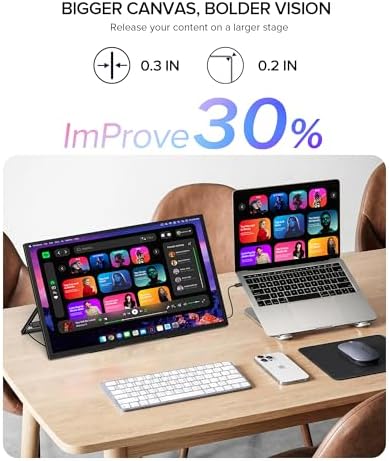 UPERFECT 18.5" 120Hz Portable Monitor, 125% sRGB Large Gaming Monitor