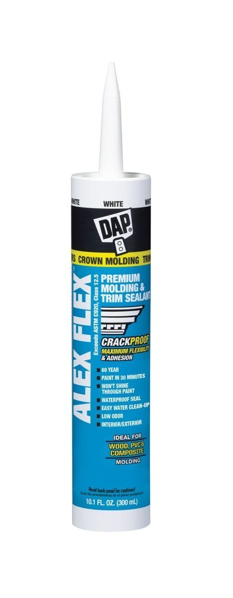 DAP Alex Flex Premium Molding & Trim Siliconized Sealant, White, 10.1 Oz (7079818542)