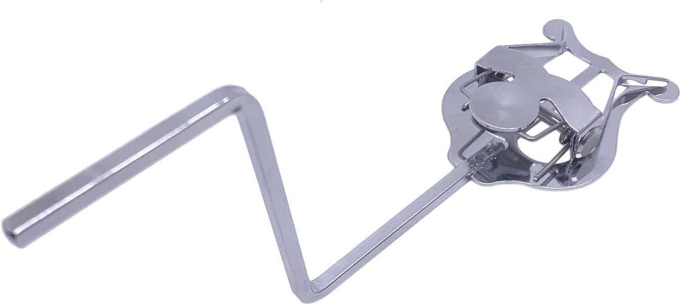 Alto Saxophone Marching Lyre Clamp-On Holder Lyre Sax Nickel-Plated Sheet Music Clip 1Pcs
