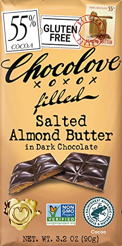 Chocolove, Chocolate Bar Dark Almond butter, 3.2 oz