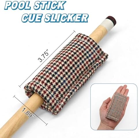 2 - Pack Billiard Cue Slicker - Pool Cue Shaft Cleaner Snooker Cleaning Cloth