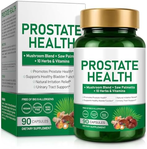 Saw Palmetto Prostate Supplement for Men 2000mg – Advanced 45% Fatty Acids Formula with Reishi & Maitake, Stinging Nettle